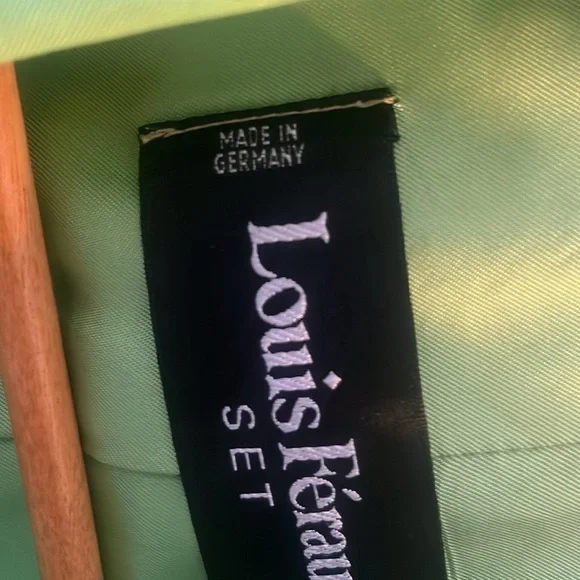 Vintage Lime Green Silk Blend Blazer Size 6 Designer Quiet Luxury - Picture 3 of 11